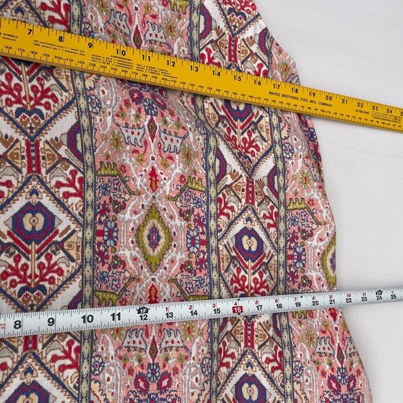 Rachel Zoe 100% Linen Sleeveless Mini Dress Multicolor Printed A-Line Women M - Picture 7 of 10